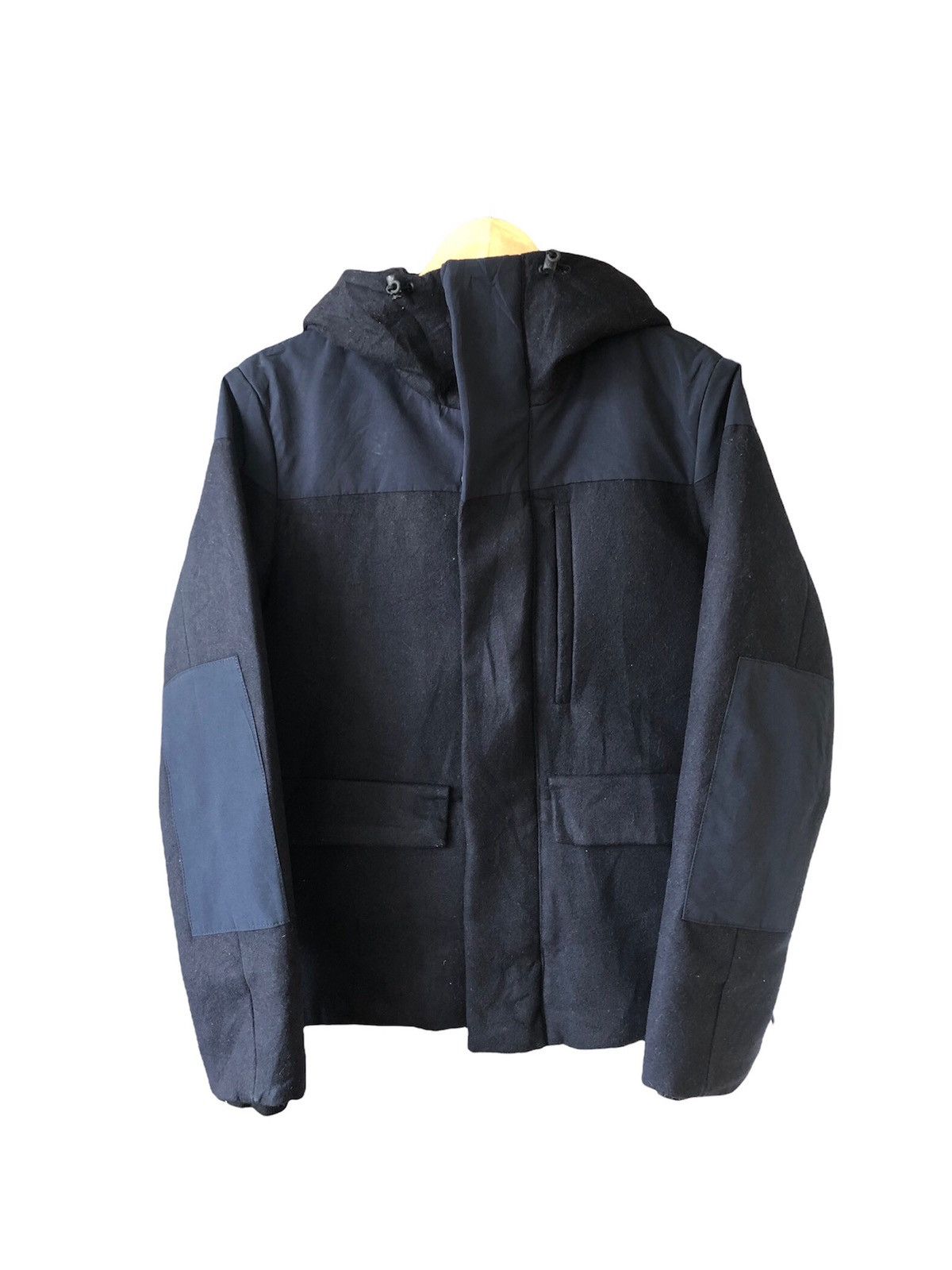 image of Global Work Wool Jacket Hoodie in Blue, Men's (Size Medium)