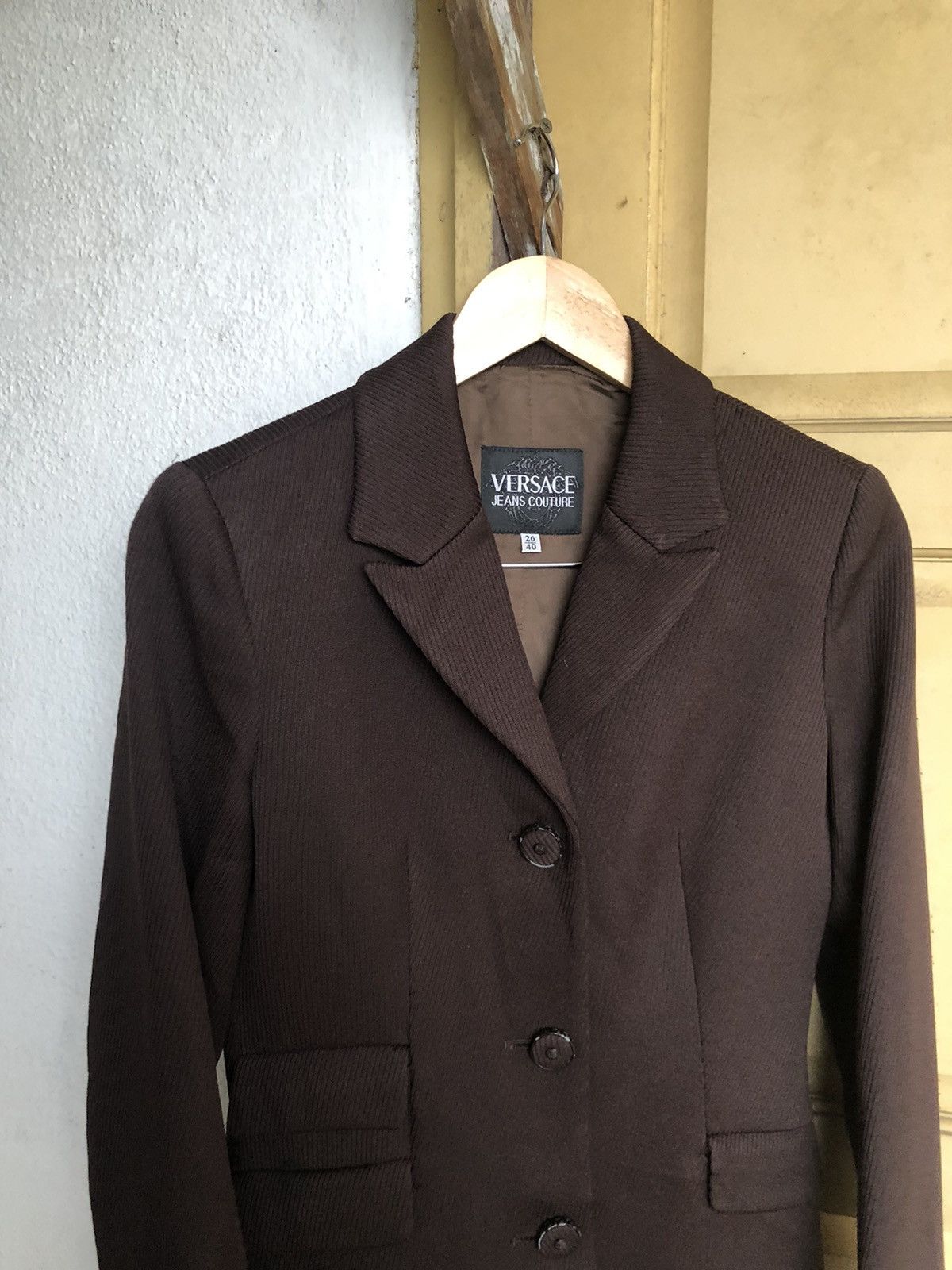 Versace Vintage Versace Jeans Couture Brown Jackets Size S / US 4 / IT 40 - 4 Thumbnail