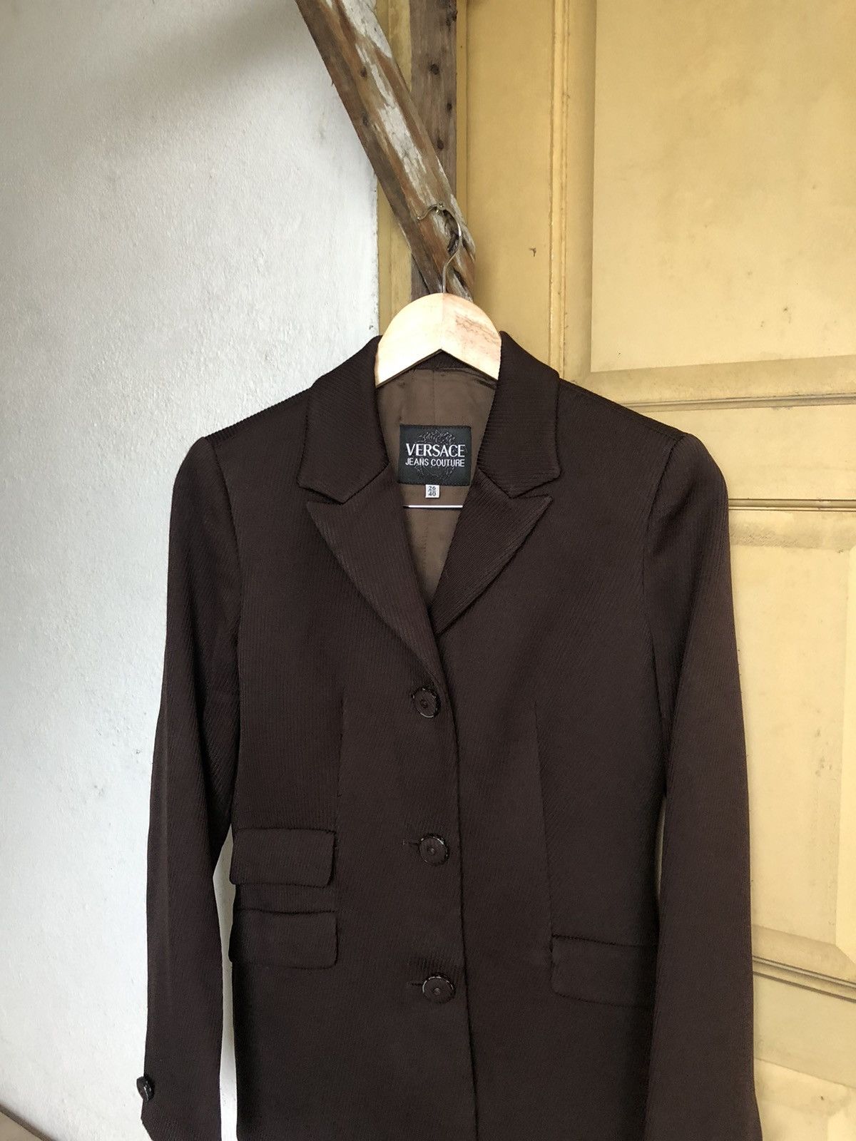 Versace Vintage Versace Jeans Couture Brown Jackets Size S / US 4 / IT 40 - 3 Thumbnail