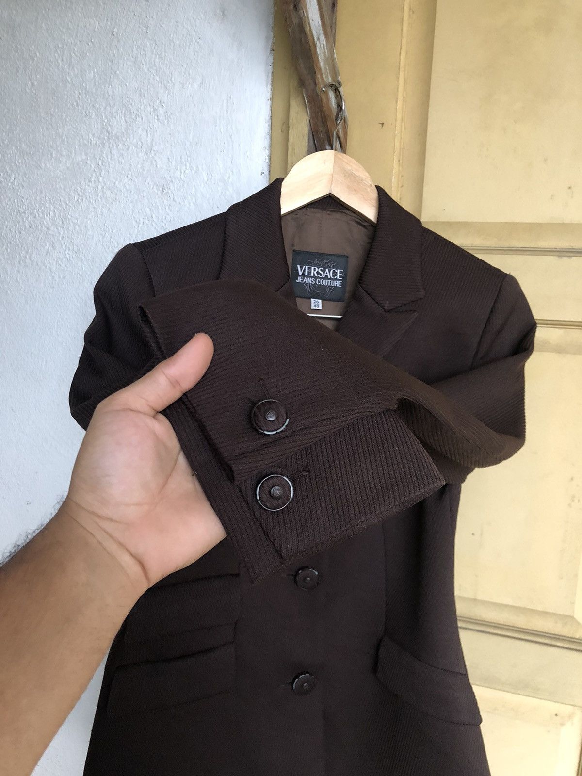 Versace Vintage Versace Jeans Couture Brown Jackets Size S / US 4 / IT 40 - 9 Thumbnail