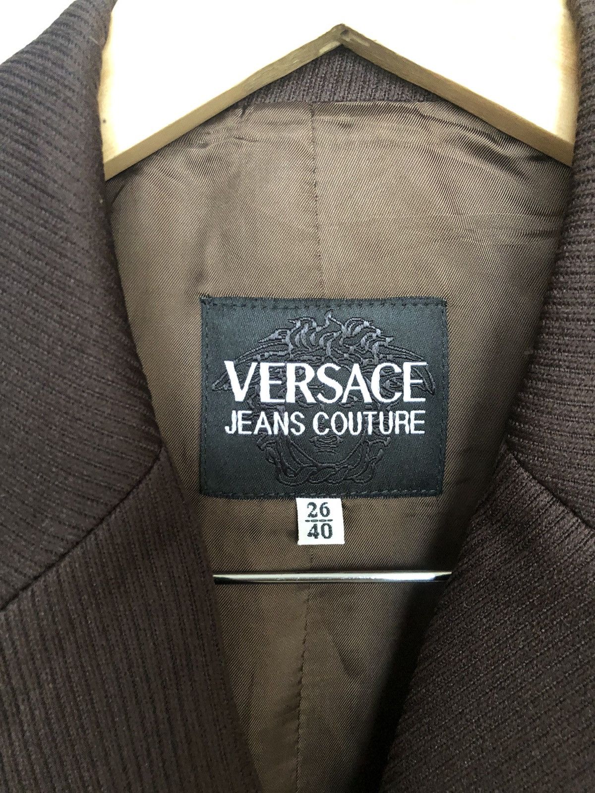 Versace Vintage Versace Jeans Couture Brown Jackets Size S / US 4 / IT 40 - 5 Thumbnail