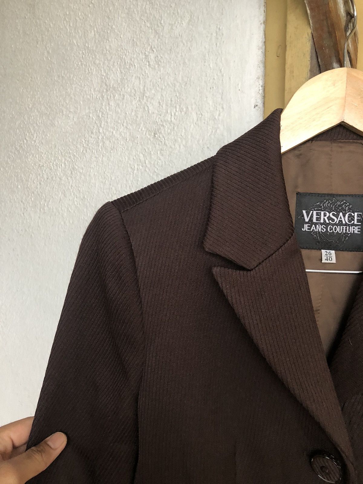 Versace Vintage Versace Jeans Couture Brown Jackets Size S / US 4 / IT 40 - 7 Thumbnail
