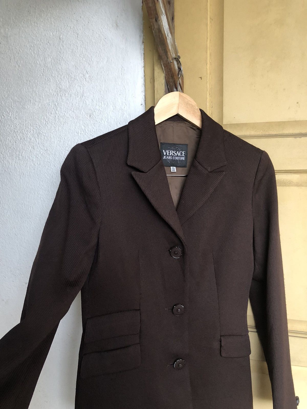 Versace Vintage Versace Jeans Couture Brown Jackets Size S / US 4 / IT 40 - 8 Thumbnail
