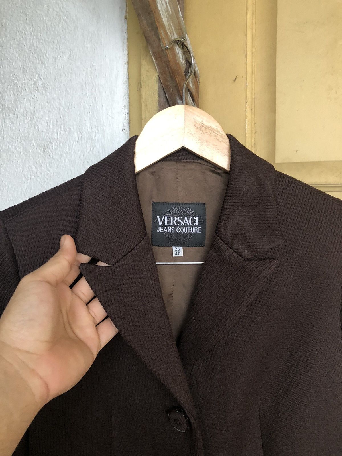 Versace Vintage Versace Jeans Couture Brown Jackets Size S / US 4 / IT 40 - 6 Thumbnail