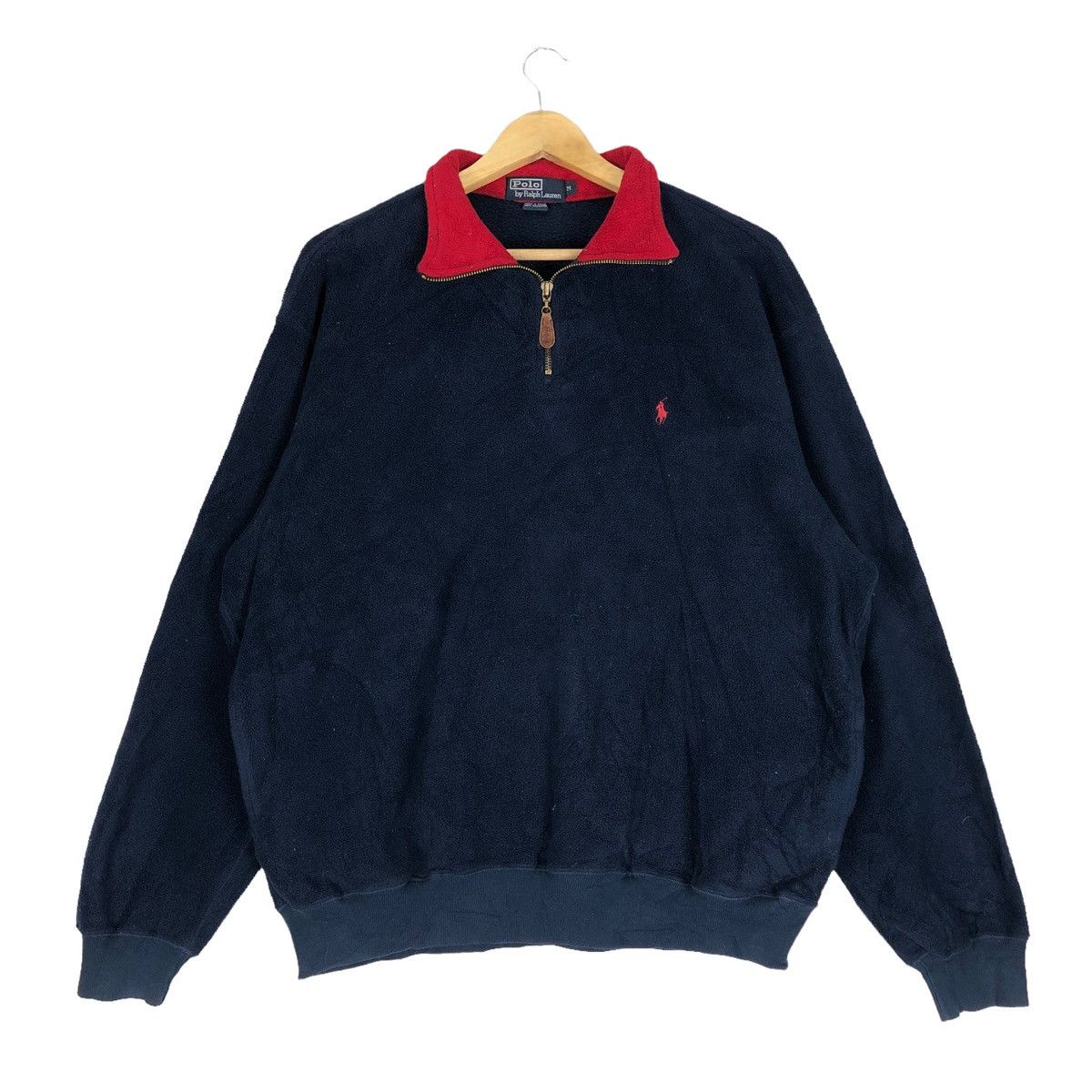 Polo Ralph Lauren 🔥Vintage Polo Ralph Lauren Tiny Pony Fleece Jacket Size US M / EU 48-50 / 2 - 1 Thumbnail