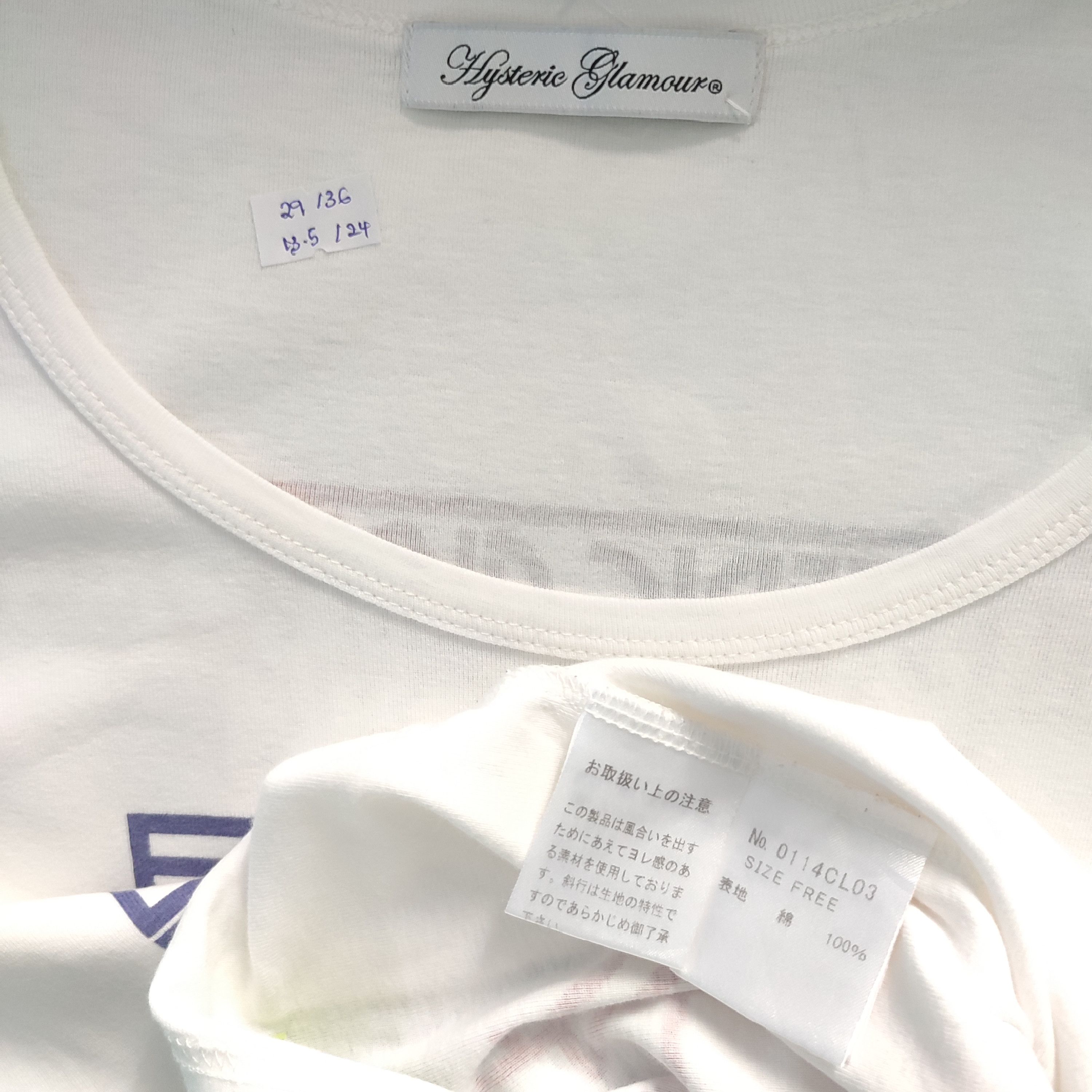 Hysteric Glamour × Japanese Brand × Vintage HYSTERIC GLAMOUR Japanese Brand Woman's Tshirt Size US S / EU 44-46 / 1 - 5 Thumbnail