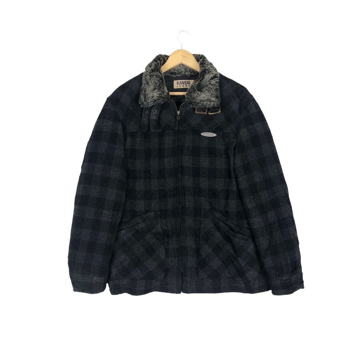 Japanese Brand Kansai Yamamoto Jeans Tartan Jacket Style B 3 Size US L / EU 52-54 / 3 - 1 Thumbnail