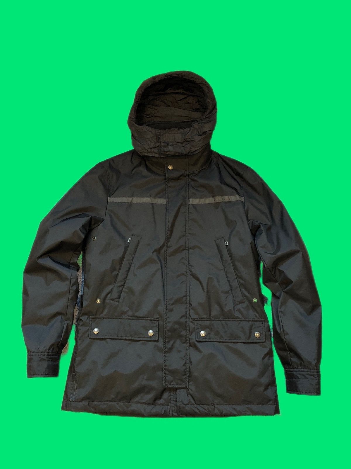 Prada Vintage Prada Water Proof Jacket With Hood B0131 Size US M / EU 48-50 / 2 - 1 Thumbnail