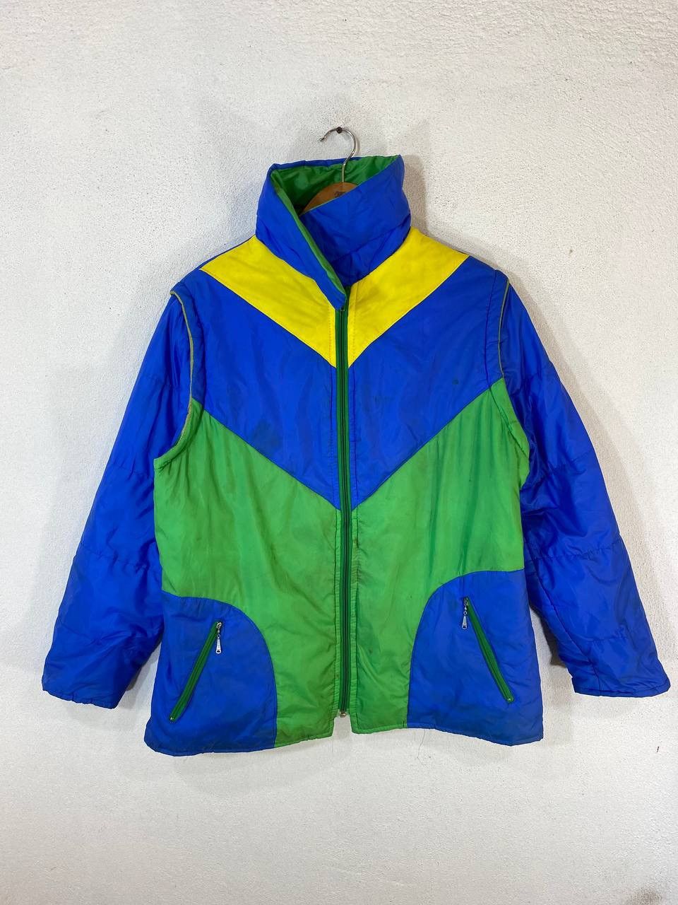 Vintage Vintage Skiwear Retro Puffer Jacket Multicolour Design Size US M / EU 48-50 / 2 - 1 Thumbnail
