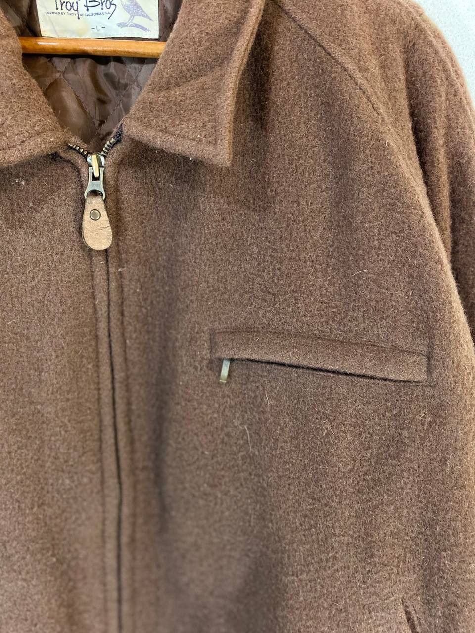 Japanese Brand Vintage Troy Bros Wool Bomber Jacket Size US XL / EU 56 / 4 - 4 Thumbnail
