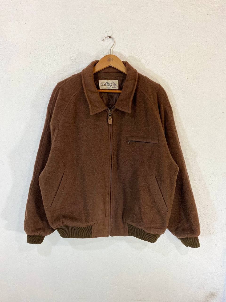 Japanese Brand Vintage Troy Bros Wool Bomber Jacket Size US XL / EU 56 / 4 - 1 Thumbnail