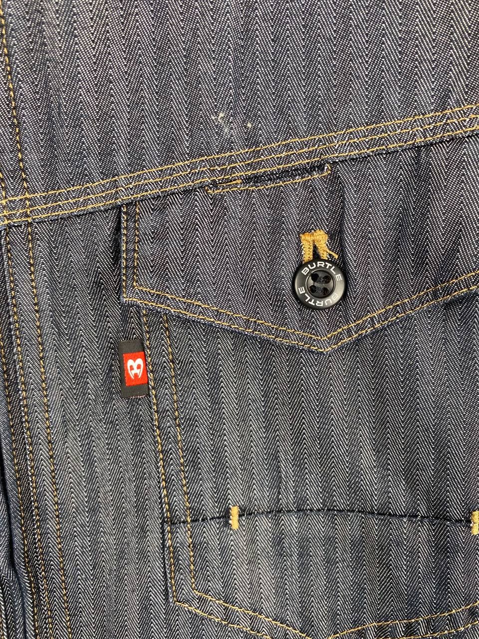 Japanese Brand burtle denim work jacket herringbone design Size US L / EU 52-54 / 3 - 4 Thumbnail