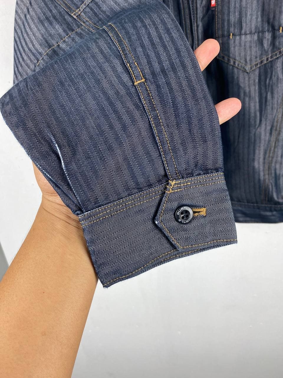 Japanese Brand burtle denim work jacket herringbone design Size US L / EU 52-54 / 3 - 8 Thumbnail