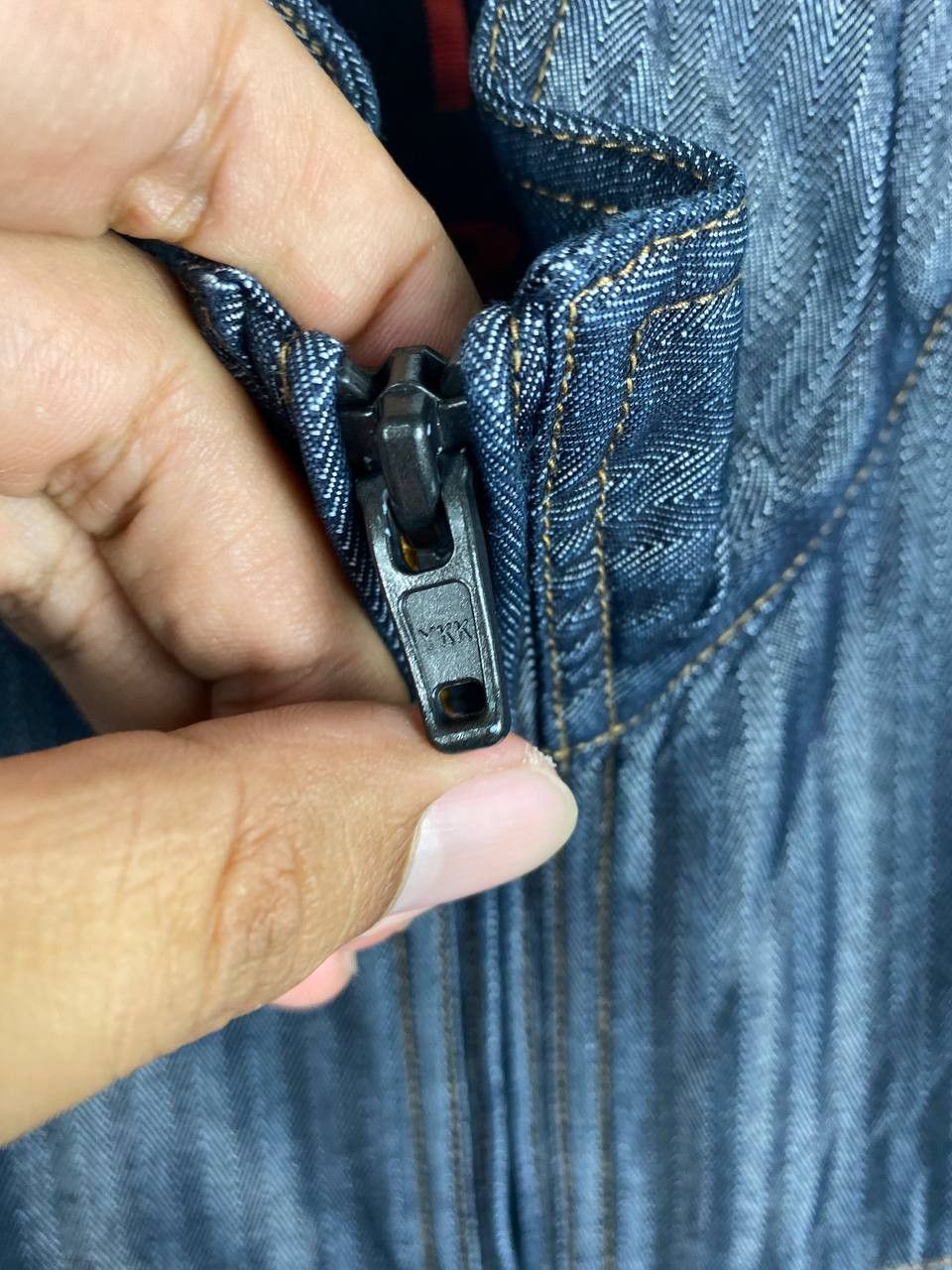 Japanese Brand burtle denim work jacket herringbone design Size US L / EU 52-54 / 3 - 5 Thumbnail
