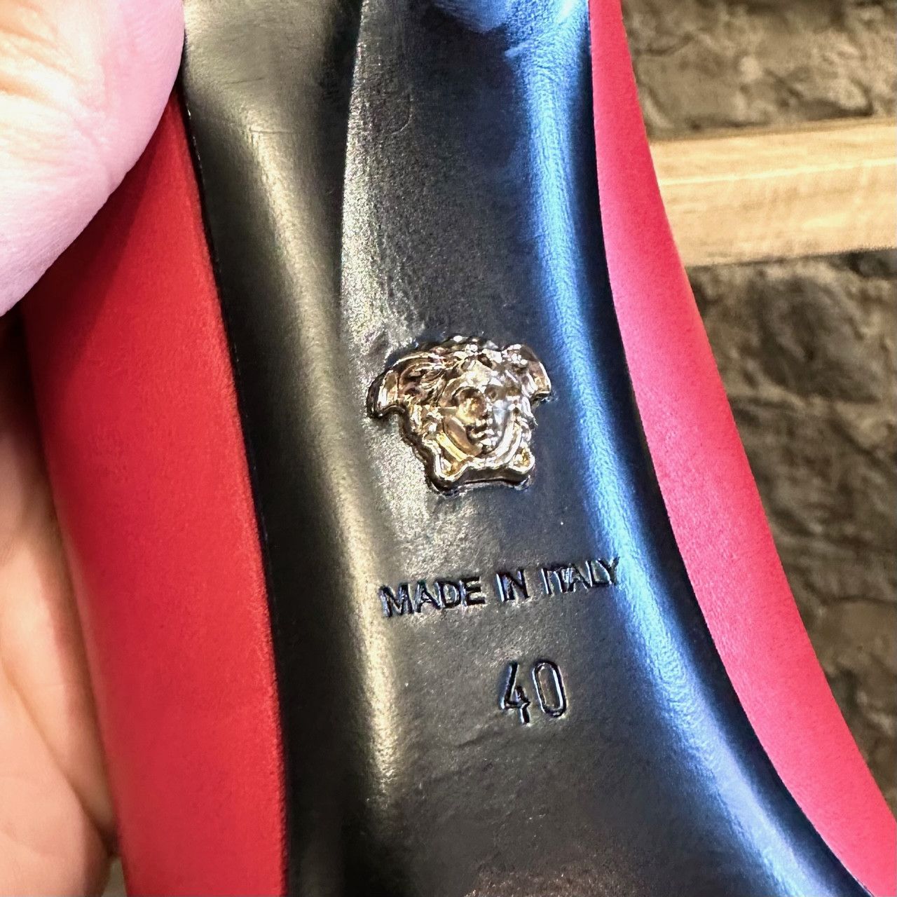 Versace Versace Red Leather Medusa Door Knocker Pumps Size US 10 / IT 40 - 8 Thumbnail