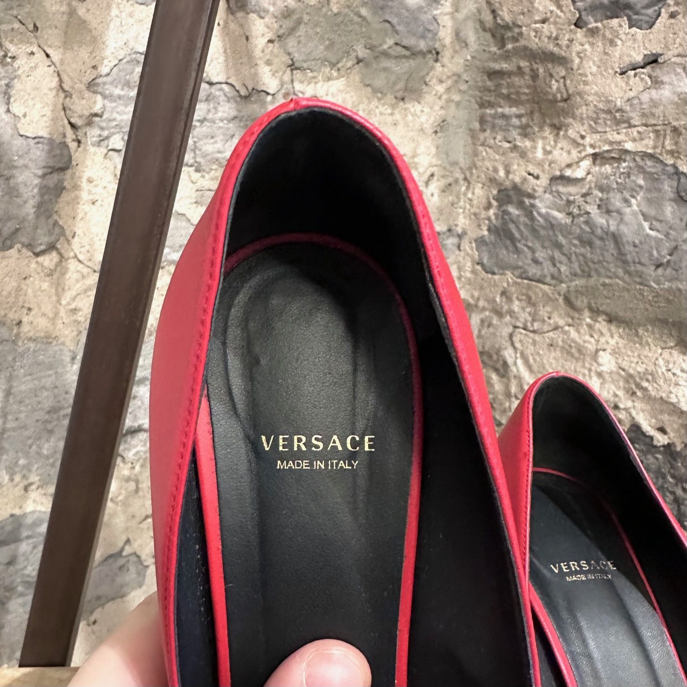 Versace Versace Red Leather Medusa Door Knocker Pumps Size US 10 / IT 40 - 5 Thumbnail