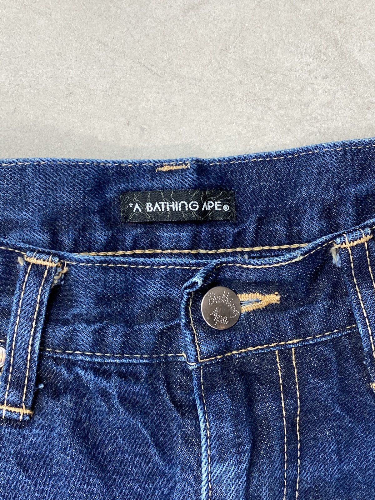 Bape SS/04 Bape “Ape Shall Never Kill Ape” Denim Jeans Size US 34 / EU 50 - 4 Thumbnail
