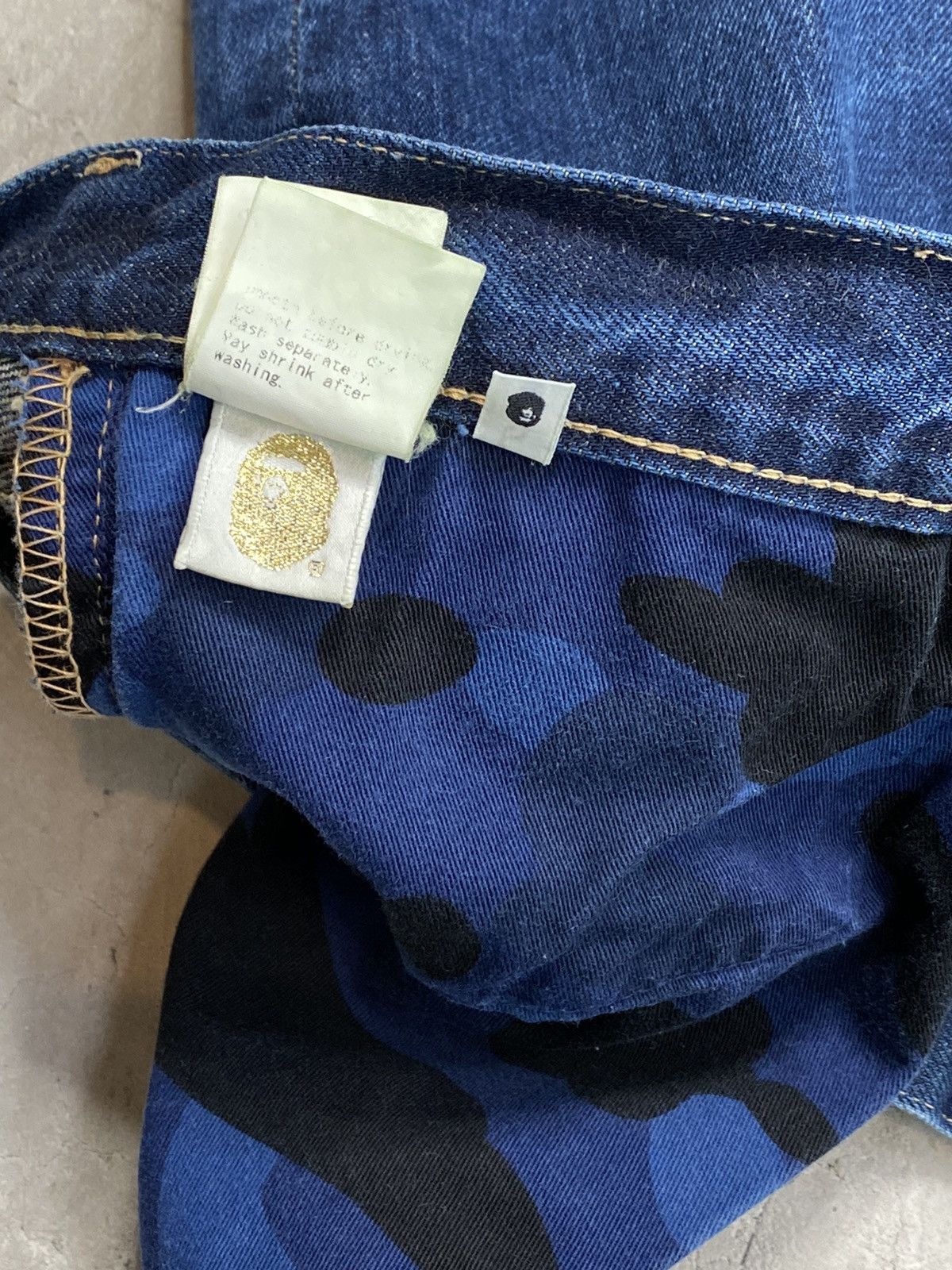 Bape SS/04 Bape “Ape Shall Never Kill Ape” Denim Jeans Size US 34 / EU 50 - 10 Thumbnail