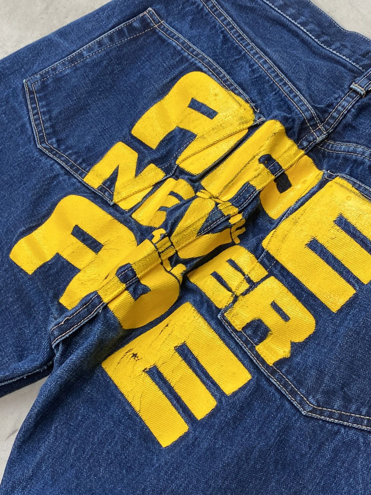 Bape SS/04 Bape “Ape Shall Never Kill Ape” Denim Jeans Size US 34 / EU 50 - 7 Thumbnail