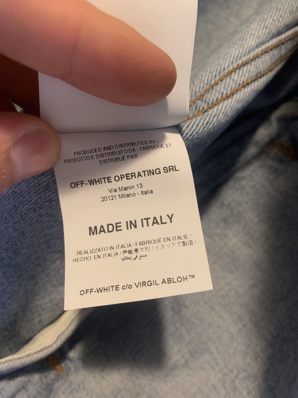 Off-White Printed 2019 Denim Jacket Size US S / EU 44-46 / 1 - 16 Thumbnail
