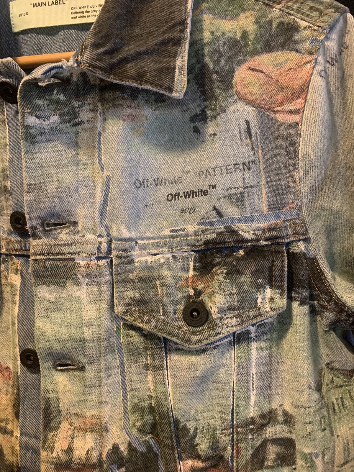Off-White Printed 2019 Denim Jacket Size US S / EU 44-46 / 1 - 3 Thumbnail