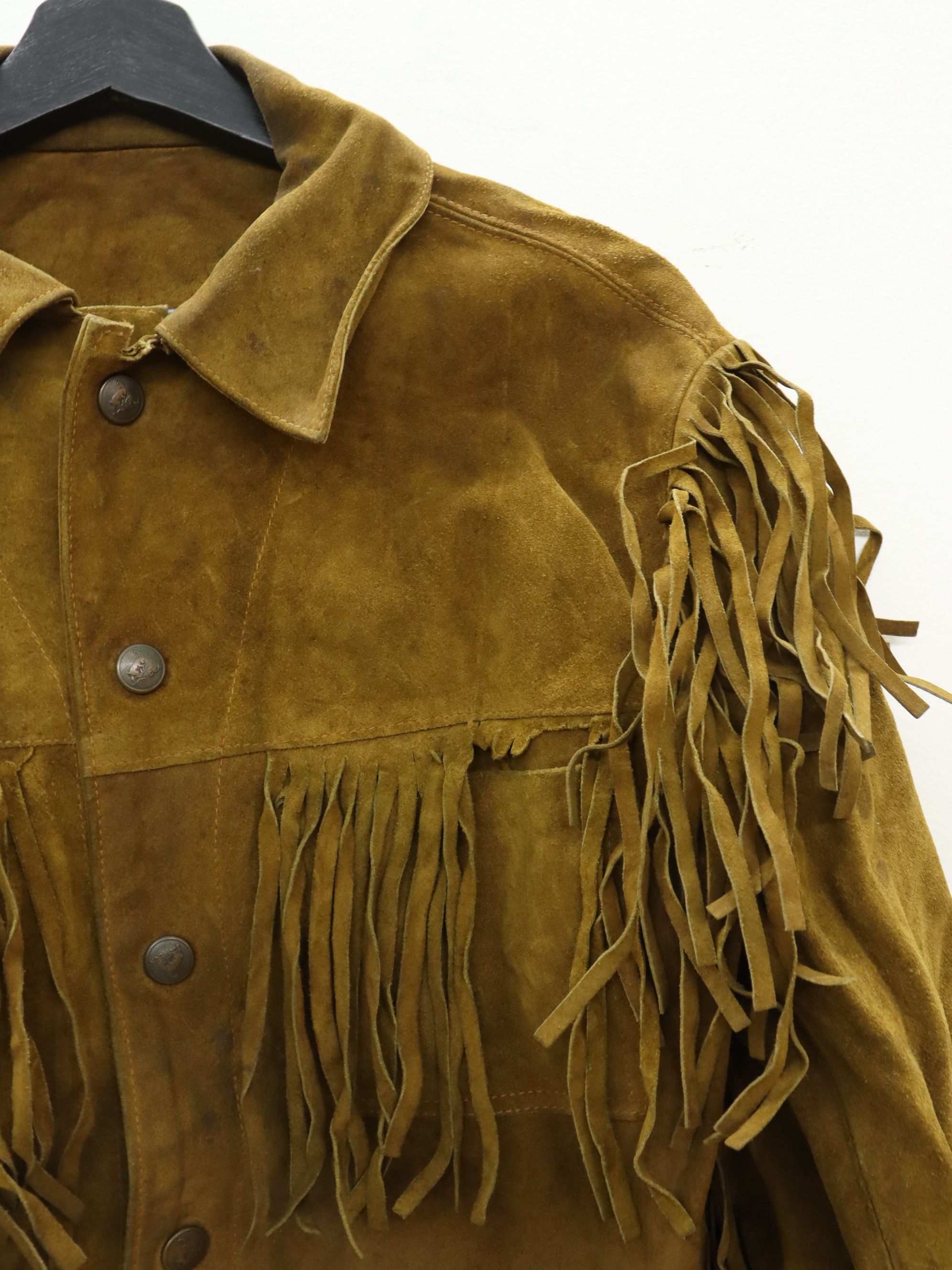 Ibex × Vintage Vintage IBEX Fringe Hippie Western Suede Leather Jacket Size US M / EU 48-50 / 2 - 6 Thumbnail