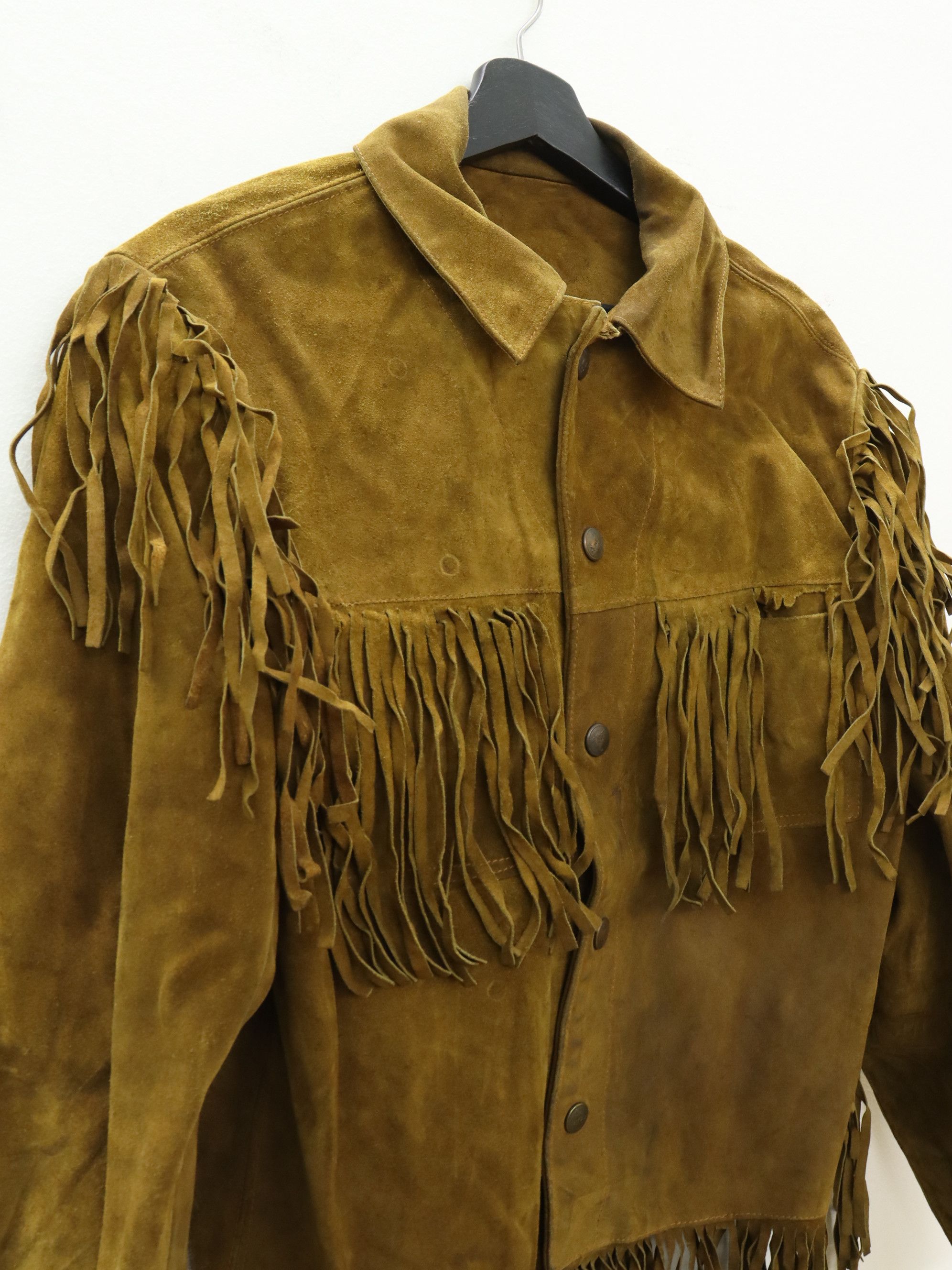 Ibex × Vintage Vintage IBEX Fringe Hippie Western Suede Leather Jacket Size US M / EU 48-50 / 2 - 5 Thumbnail