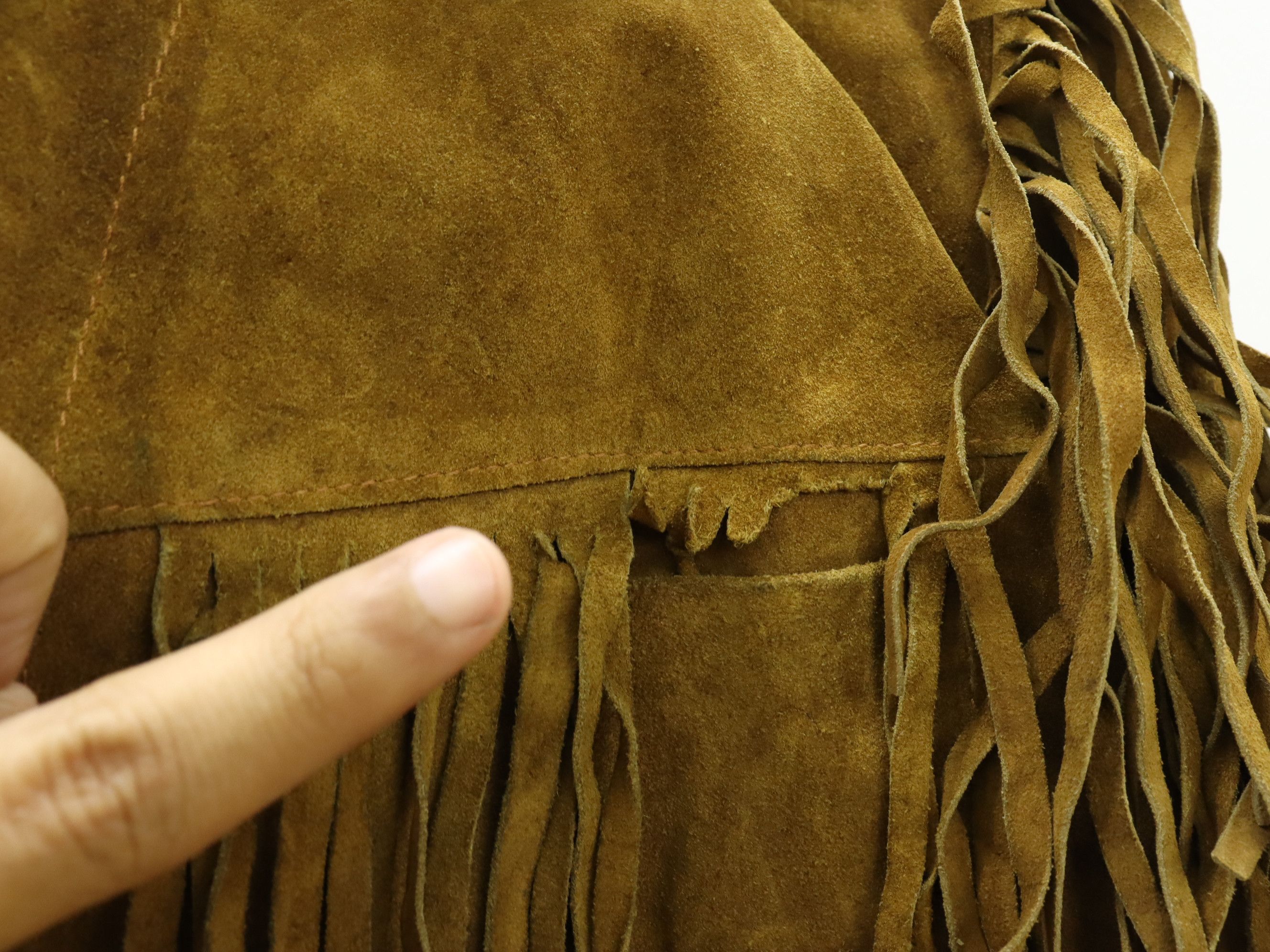 Ibex × Vintage Vintage IBEX Fringe Hippie Western Suede Leather Jacket Size US M / EU 48-50 / 2 - 11 Thumbnail