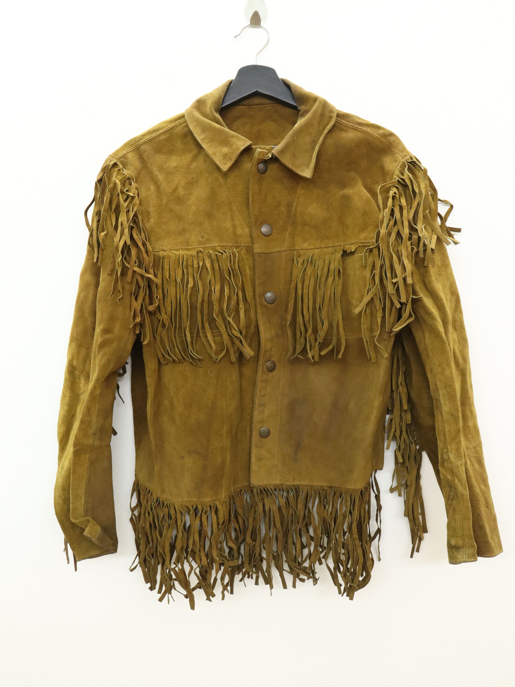 Ibex × Vintage Vintage IBEX Fringe Hippie Western Suede Leather Jacket Size US M / EU 48-50 / 2 - 3 Thumbnail