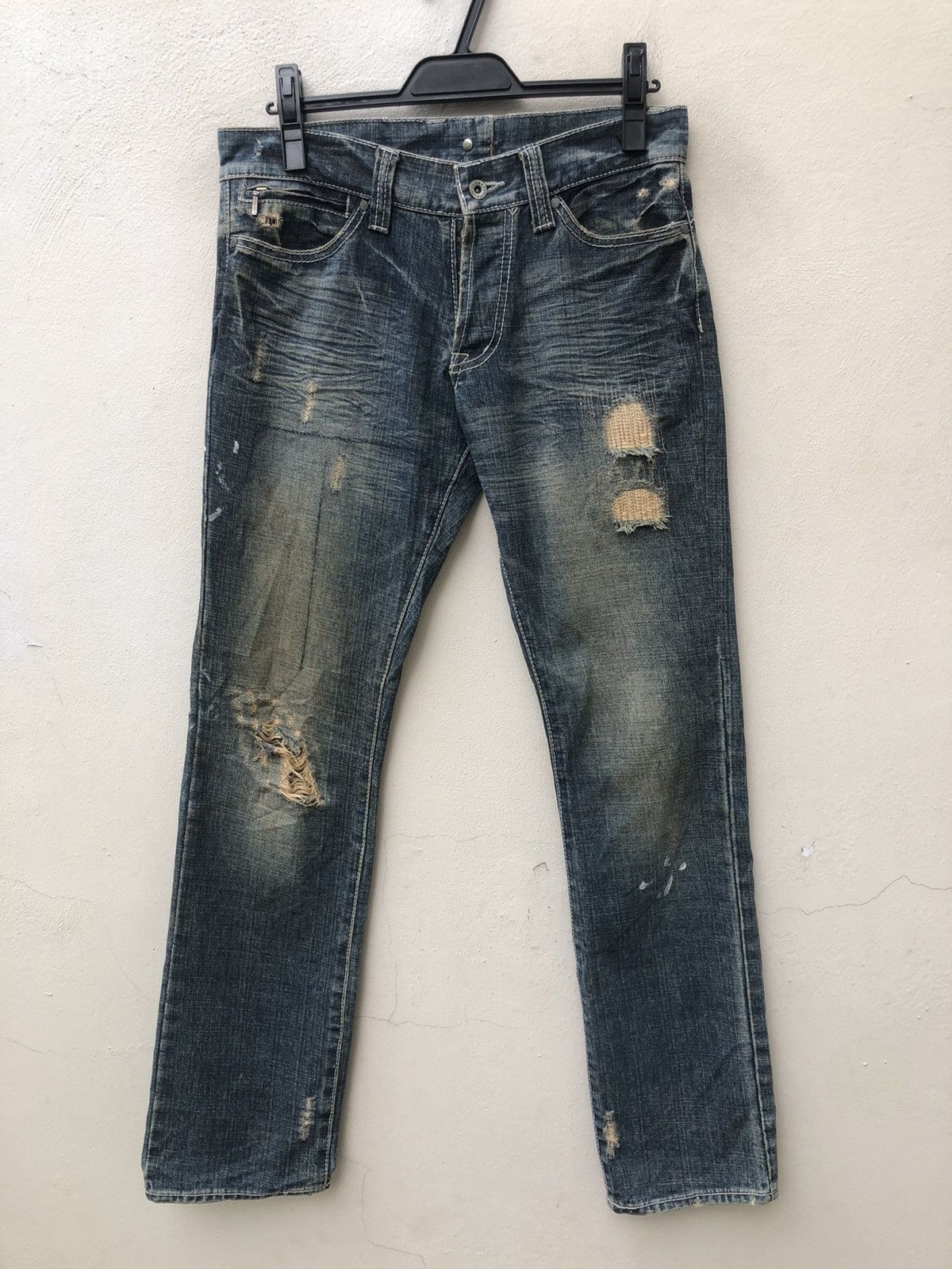 Boycott Boycott Japan Paint Splashes Studded Distressed Denim Size US 30 / EU 46 - 1 Thumbnail