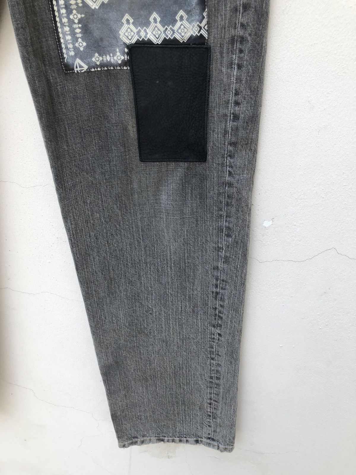 Vintage Vintage Xescape Japan Patchwork Denim Jeans Size US 34 / EU 50 - 9 Thumbnail