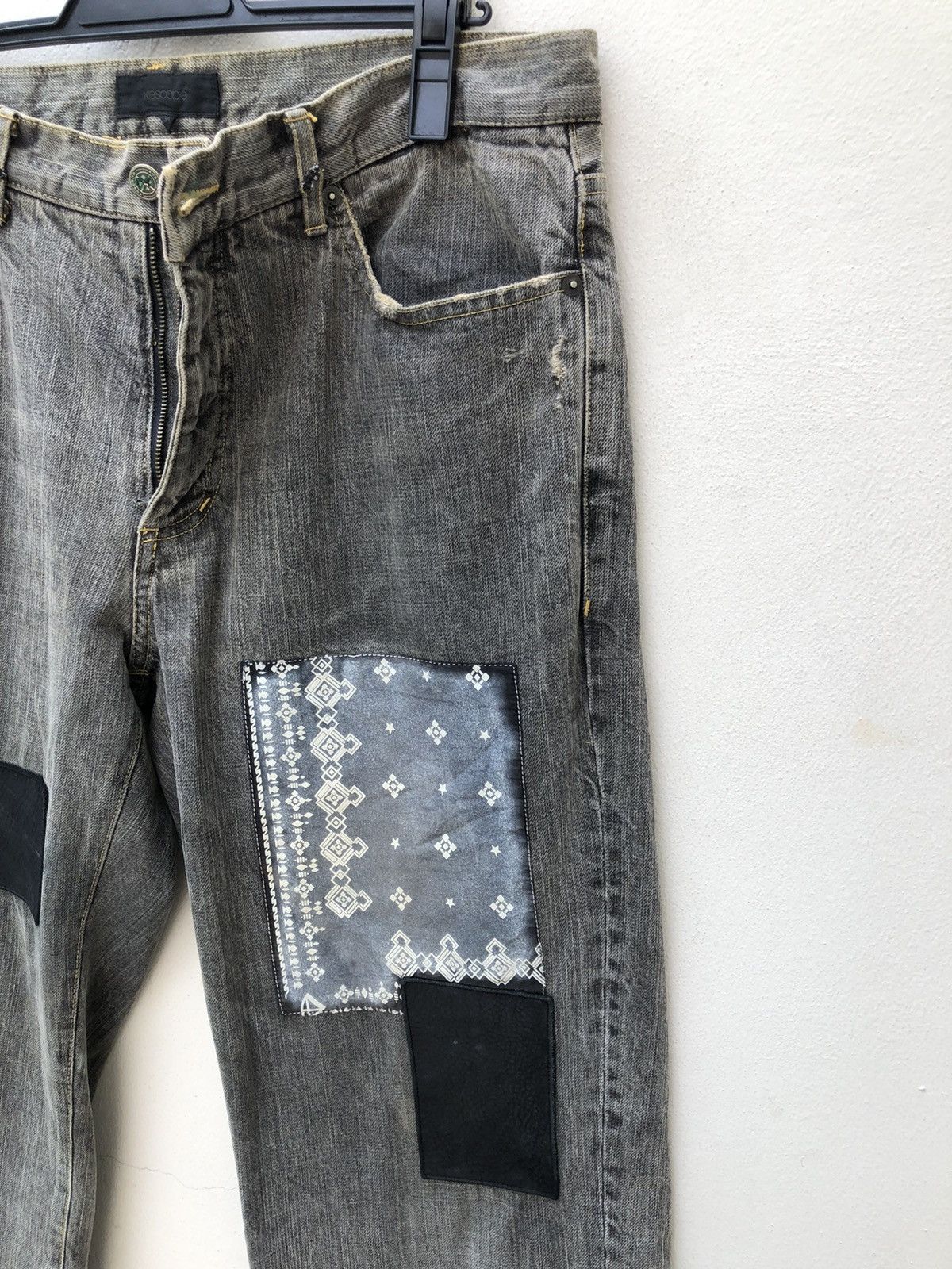 Vintage Vintage Xescape Japan Patchwork Denim Jeans Size US 34 / EU 50 - 8 Thumbnail