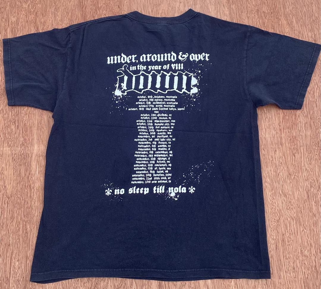 Band Tees × Vintage Vintage Tee DOWN heavymetal band ( A 12 ) Size US L / EU 52-54 / 3 - 3 Thumbnail