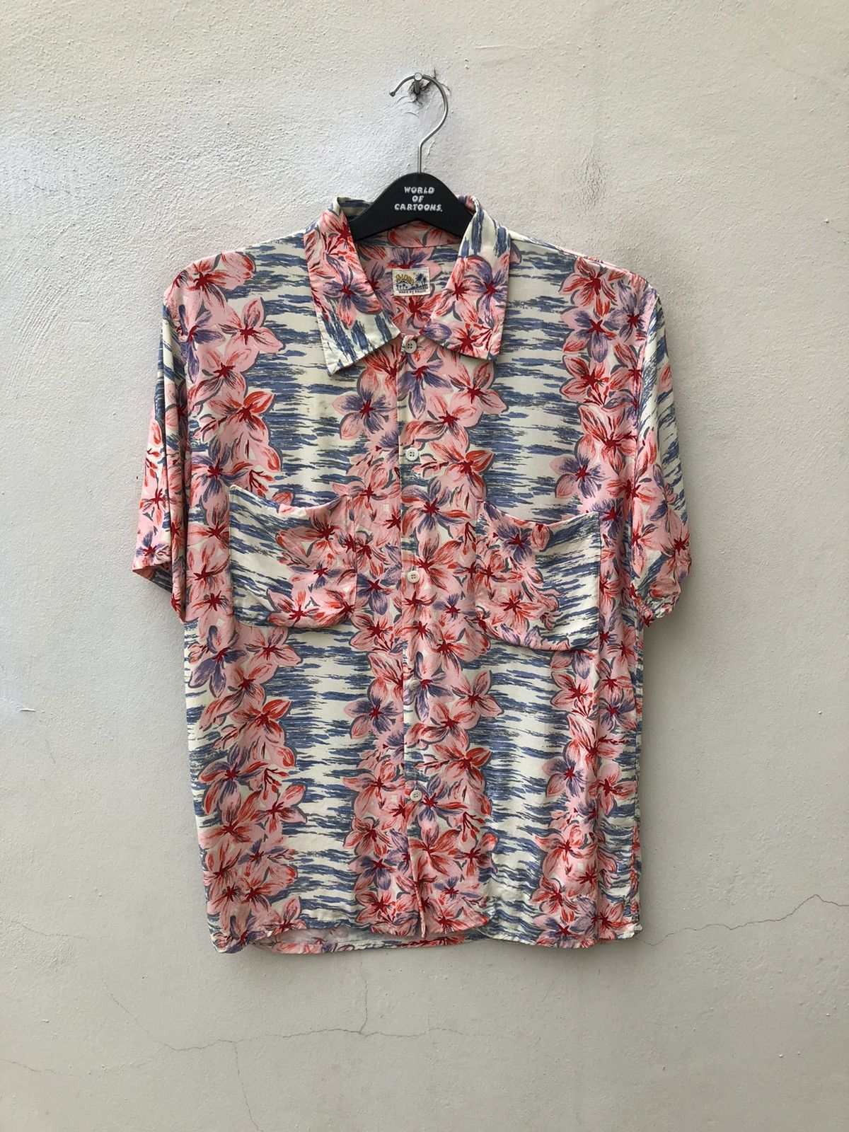 Blue Blue Japan Blue Blue Japan Aloha Double Pocket Rayon Hawaiian Shirt Size US M / EU 48-50 / 2 - 5 Thumbnail