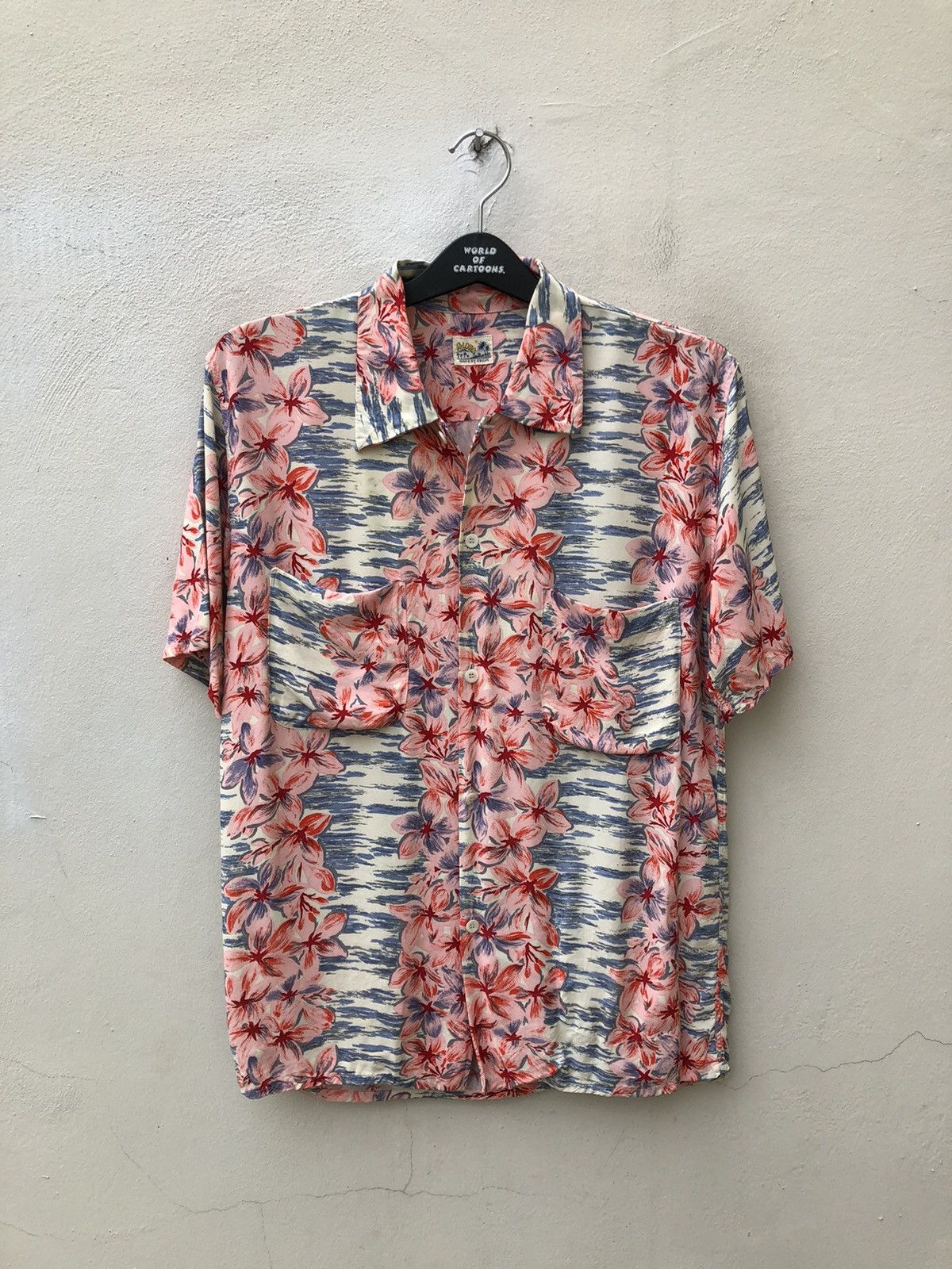 Blue Blue Japan Blue Blue Japan Aloha Double Pocket Rayon Hawaiian Shirt Size US M / EU 48-50 / 2 - 7 Thumbnail