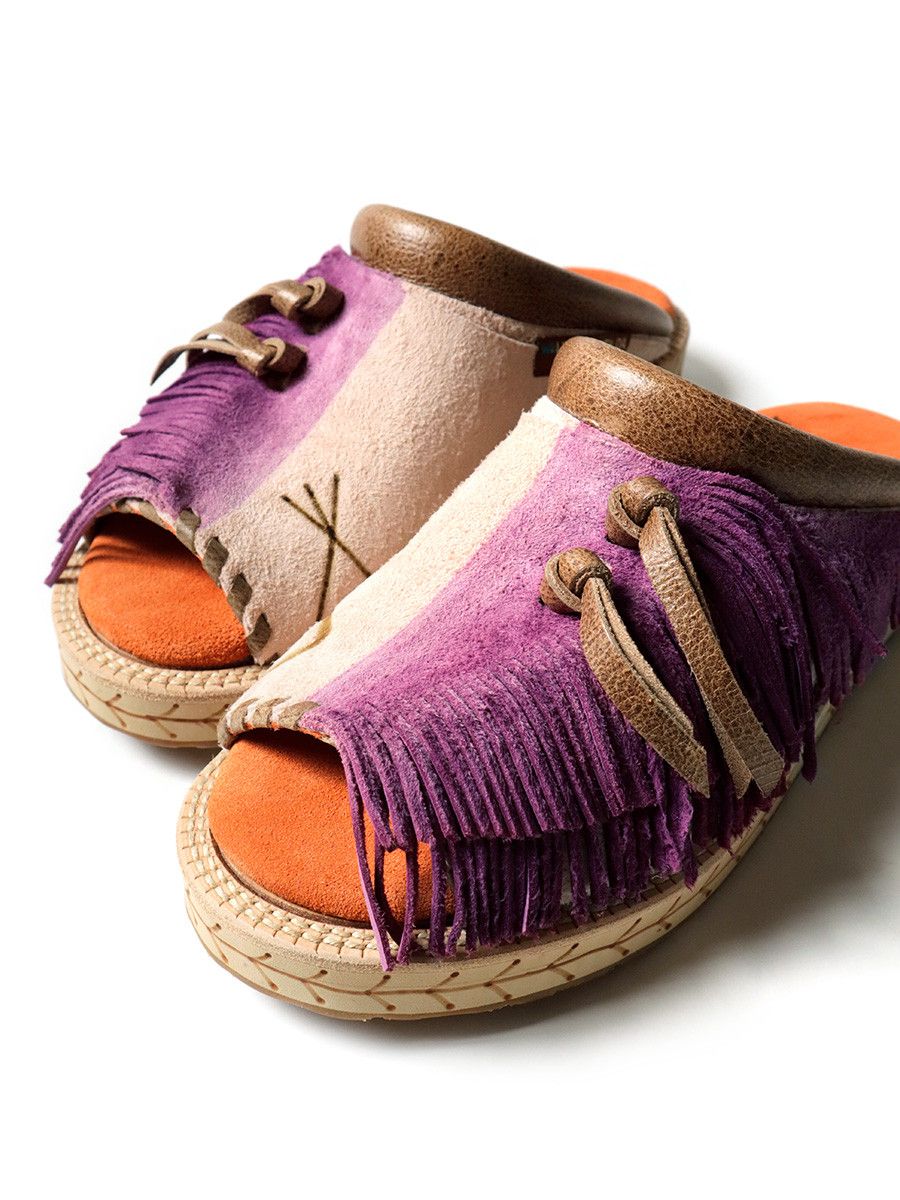 Kapital × Vibram Kapital 2-TONE Deer Leather Pueblo Rain Sabo Sandals Size US 10.5 / EU 43-44 - 8 Thumbnail
