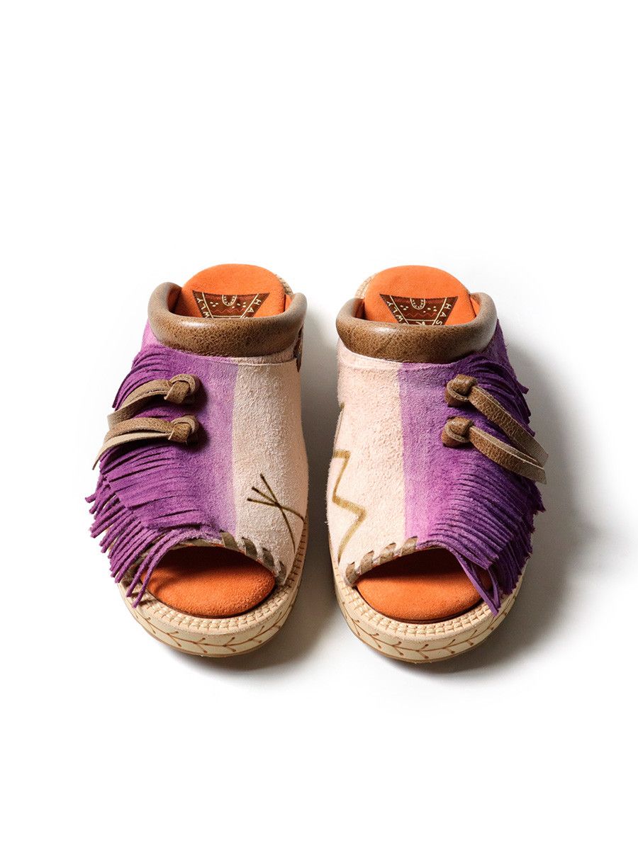 Kapital × Vibram Kapital 2-TONE Deer Leather Pueblo Rain Sabo Sandals Size US 10.5 / EU 43-44 - 2 Thumbnail