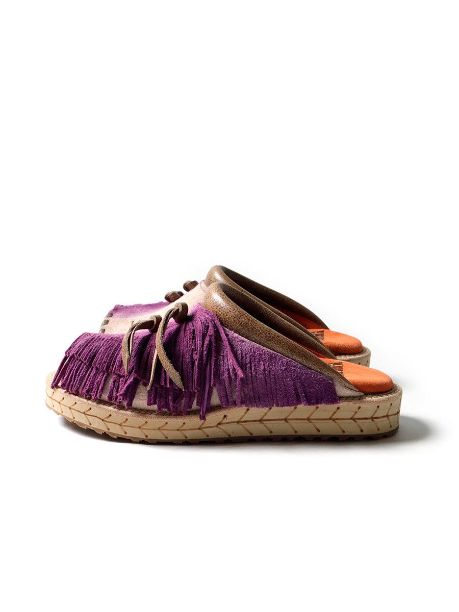 Kapital × Vibram Kapital 2-TONE Deer Leather Pueblo Rain Sabo Sandals Size US 10.5 / EU 43-44 - 3 Thumbnail