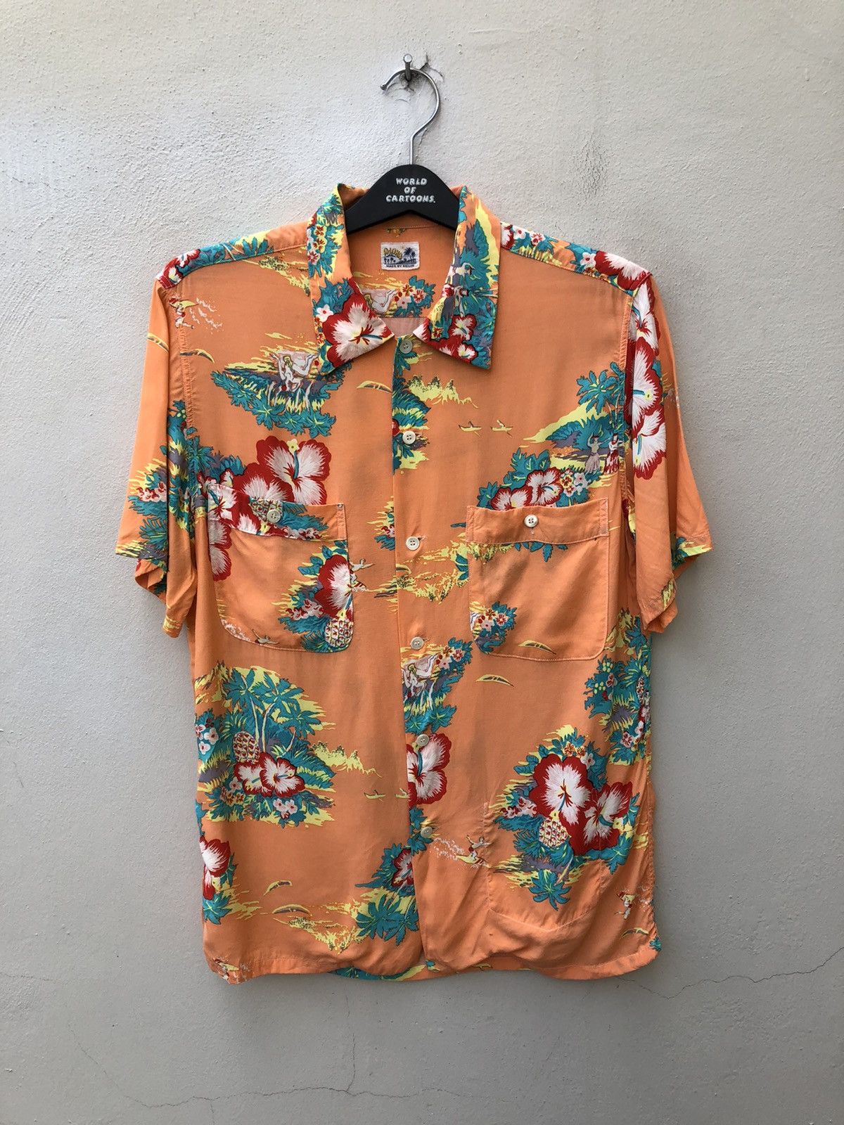 Blue Blue Japan Blue Blue Aloha Japan 100% Rayon Hawaiian Shirt Size US S / EU 44-46 / 1 - 5 Thumbnail
