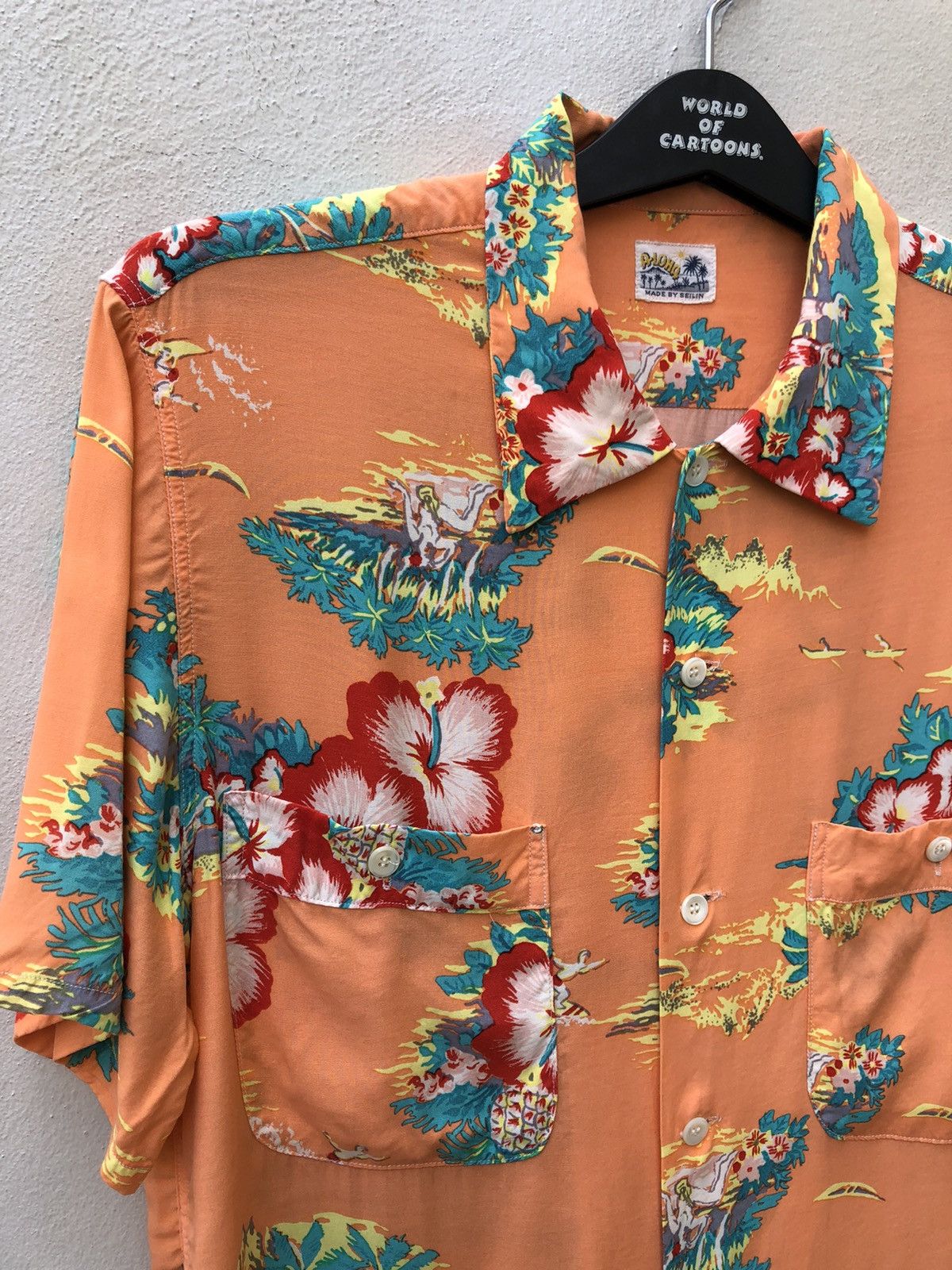 Blue Blue Japan Blue Blue Aloha Japan 100% Rayon Hawaiian Shirt Size US S / EU 44-46 / 1 - 11 Thumbnail