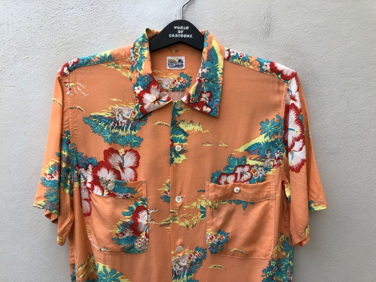 Blue Blue Japan Blue Blue Aloha Japan 100% Rayon Hawaiian Shirt Size US S / EU 44-46 / 1 - 13 Thumbnail