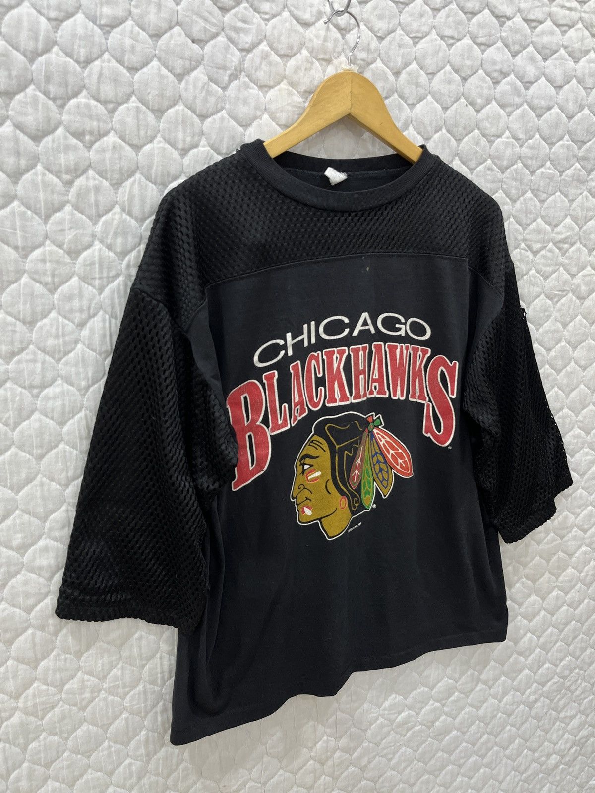 NHL (Mmmm). 🔥RARE VTG CHICAGO BLACKHAWKS Size US XL / EU 56 / 4 - 3 Thumbnail