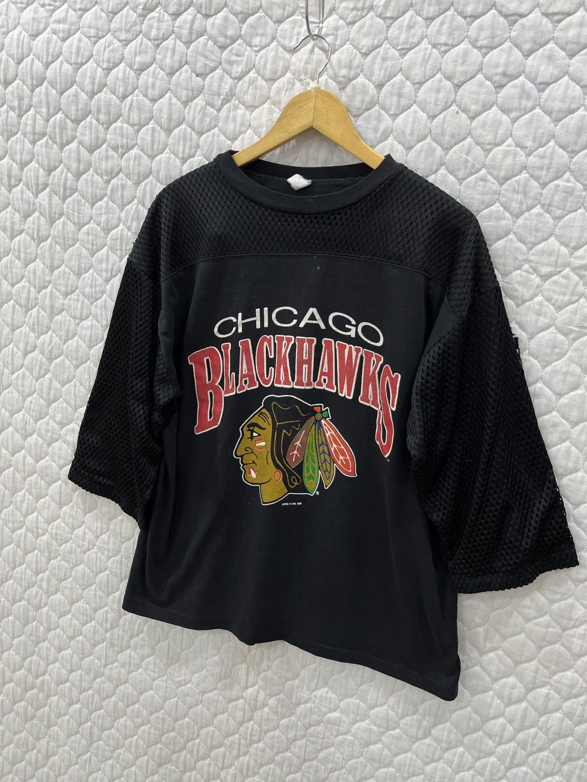 NHL (Mmmm). 🔥RARE VTG CHICAGO BLACKHAWKS Size US XL / EU 56 / 4 - 2 Thumbnail