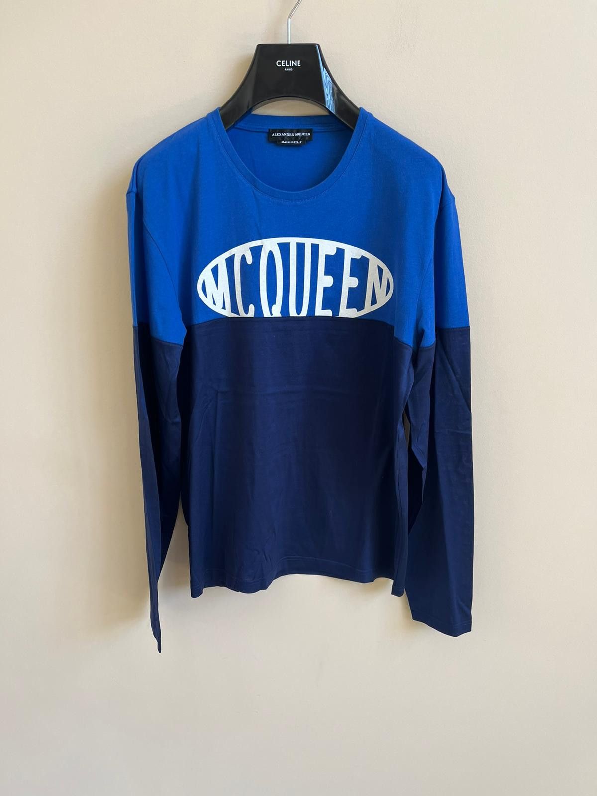 Alexander McQueen o1rshd1 555 / Full Long Sleeve T-Shirt in Blue Color Size US M / EU 48-50 / 2 - 1 Thumbnail