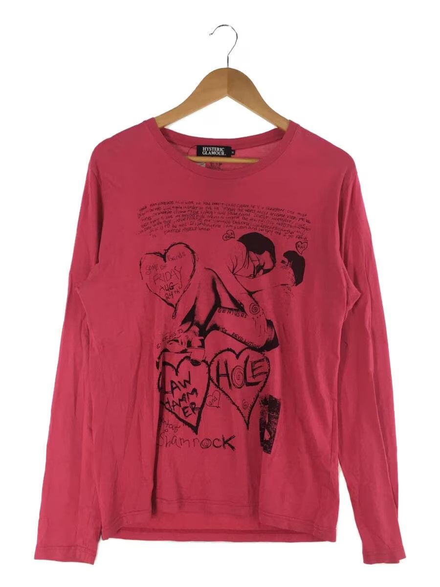 image of Hysteric Glamour "courtney Love" Sketch Long Sleeve Tee in Pink, Men's (Size Medium)