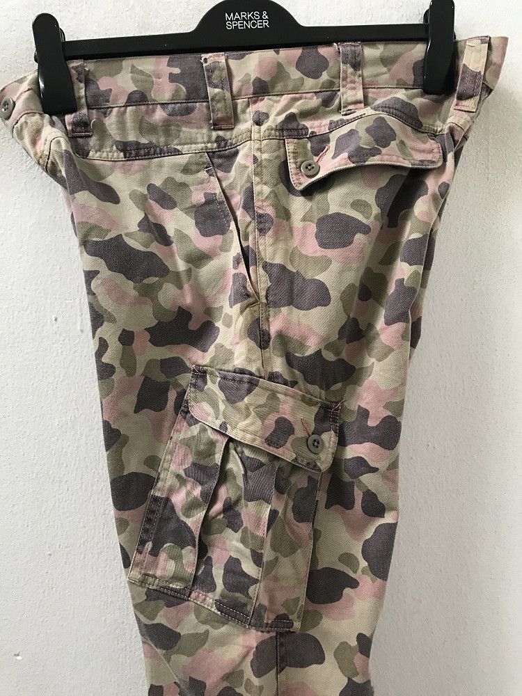 Boycott Vintage BOYCOTT Camo Cargo Trouser Pant Size US 31 - 11 Thumbnail