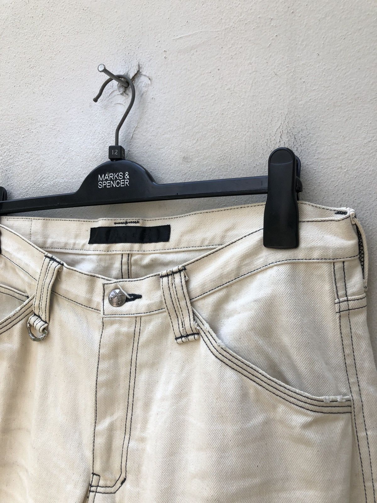 roarguns Roarguns Japan Distressed Selvedge Denim White Pant Size US 34 / EU 50 - 4 Thumbnail