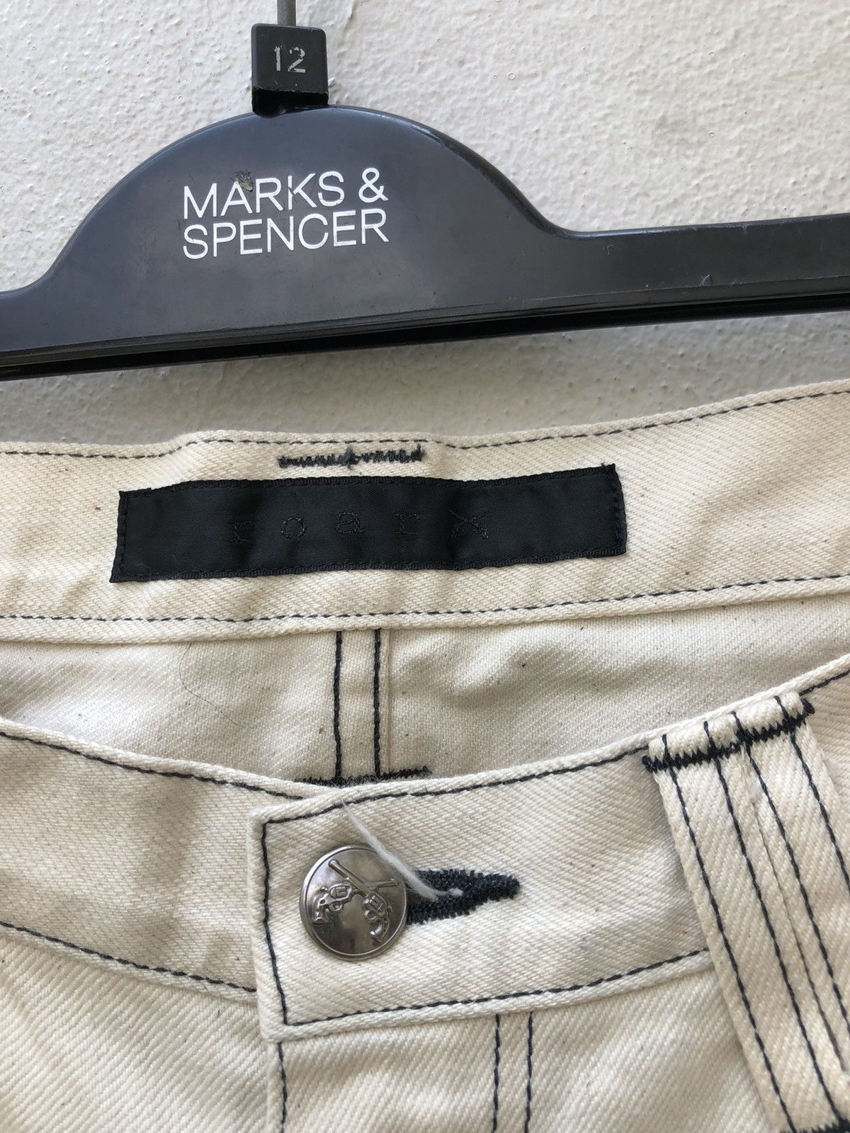 roarguns Roarguns Japan Distressed Selvedge Denim White Pant Size US 34 / EU 50 - 5 Thumbnail