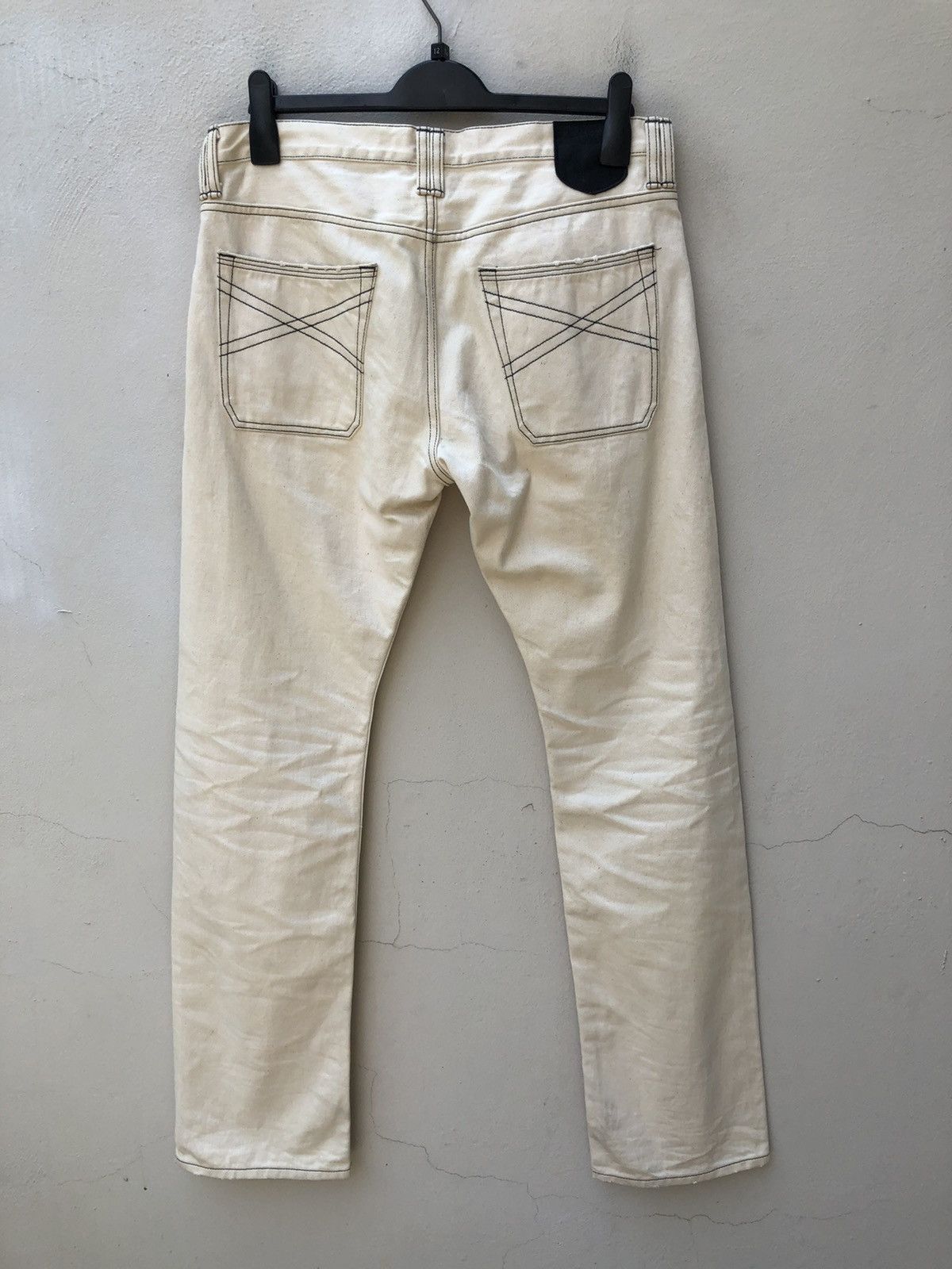 roarguns Roarguns Japan Distressed Selvedge Denim White Pant Size US 34 / EU 50 - 10 Thumbnail