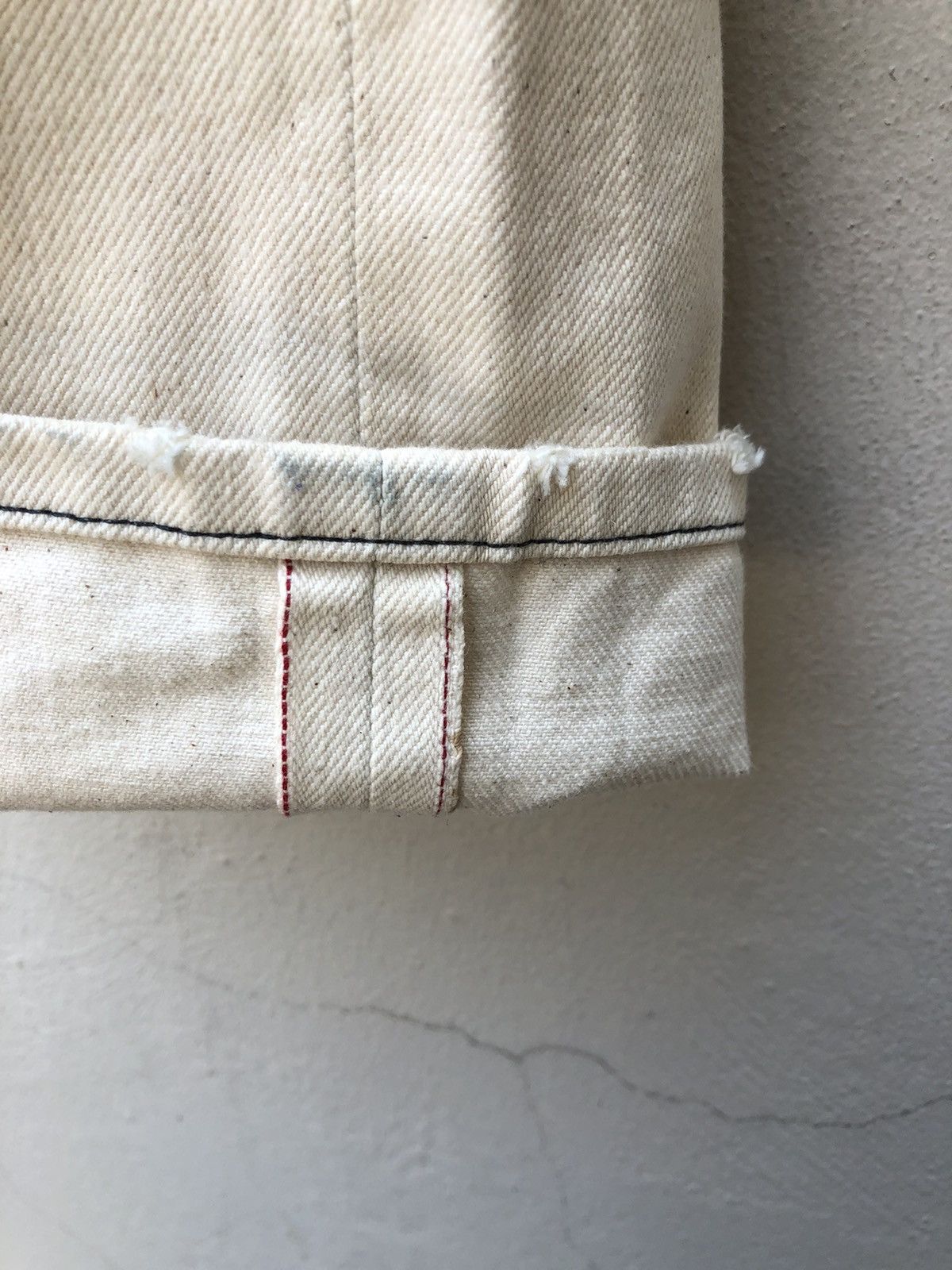 roarguns Roarguns Japan Distressed Selvedge Denim White Pant Size US 34 / EU 50 - 8 Thumbnail
